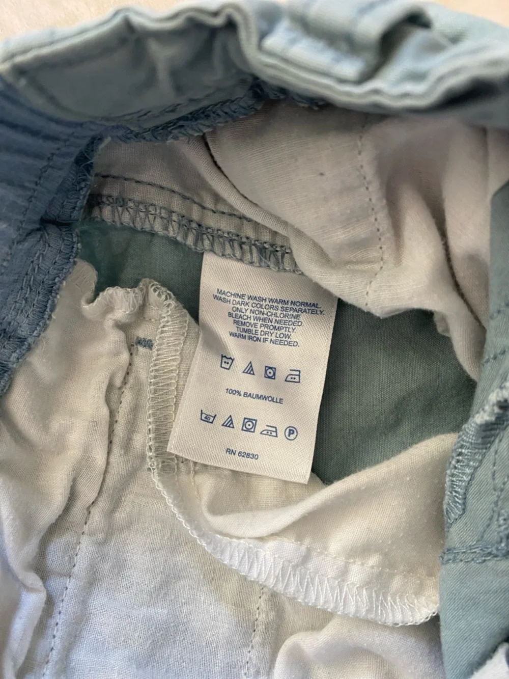 ⭐️ Lands' End Light Blue Drawstring Cargo Shorts, Boys Size M (5-6)